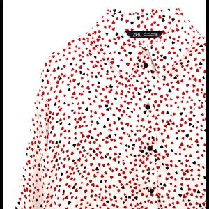 Zara Heart Print Shirt